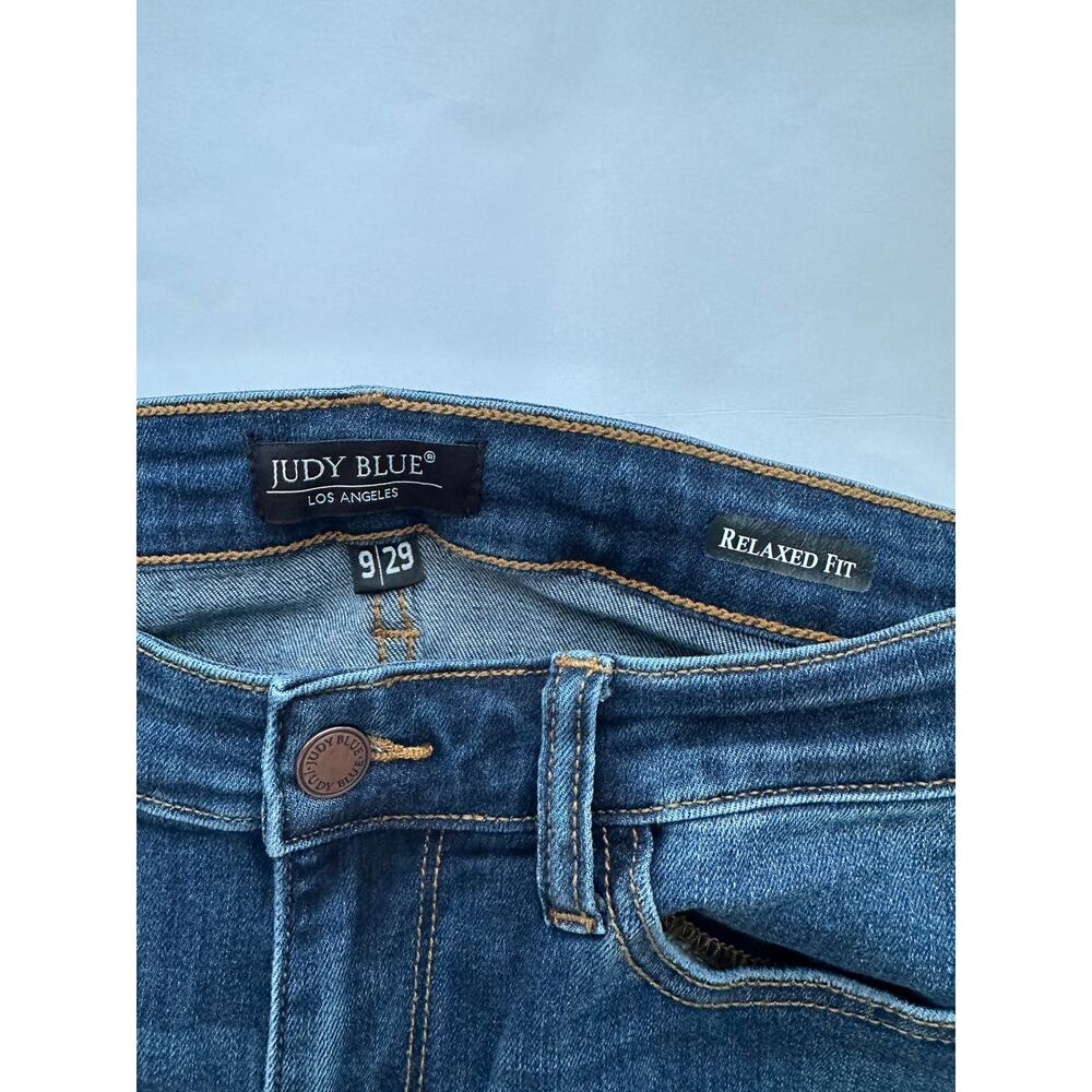 Judy Blue Meant To Be Mid Rise Dark Wash Relaxed Fit Jeans Size 9/29 - Picture 5 of 5